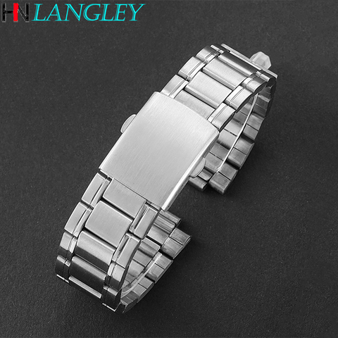 16mm 18mm 20mm 22mm 24mm acier inoxydable liens bracelets de montre Bracelet montre-Bracelet fermoir Bracelet remplacement léger bande ► Photo 1/6