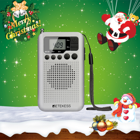 Retekess TR106 Radio FM Portable avec écran LCD haut-parleur de réglage numérique prise casque et fonction horloge de soutien ► Photo 1/6