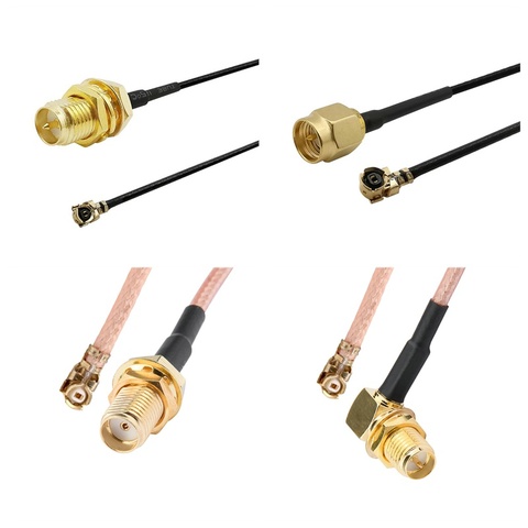 JXRF 2 pièces SMA connecteur câble femelle à uFL/u.FL/IPX/IPEX UFL à SMA femelle RG178 1.13 antenne RF câble assemblée ► Photo 1/6