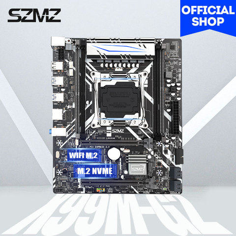 SZMZ – carte mère X99 LGA 2011-3 avec 4 pièces de mémoire DDR4 ECC REG, PCIE 16X et SSD M.2, prise en charge E5 2678V3 E5 2620V3 E5 2650V3 E5 2695V4 ► Photo 1/5