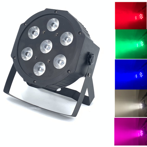 7x12W LED plat slim Quad lumière 4in1 LED DJ lavage lumière étape ► Photo 1/6