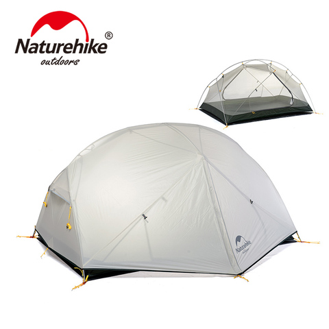 NatureHike – tente de Camping Mongar pour 2 ou 3 personnes, en tissu Nylon 20D, Double couche, étanche, ultralégère, 3 saisons ► Photo 1/6