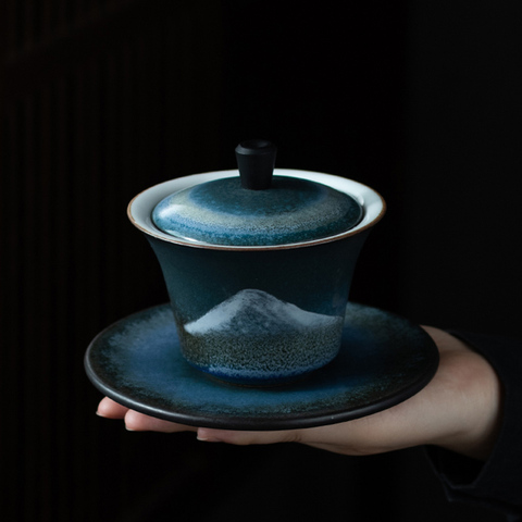 LUWU gaiwan – tureen en porcelaine de montagne, peint à la main, en céramique, 140ml ► Photo 1/5