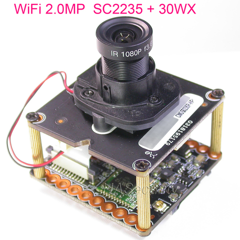 SmartSens – caméra IP de vidéosurveillance, module PCB, avec antenne FPC, lentille M12, IRCut, WiFi H.265, 1/2 pouces CMOS SC2235, 30WX / XM530 ► Photo 1/4