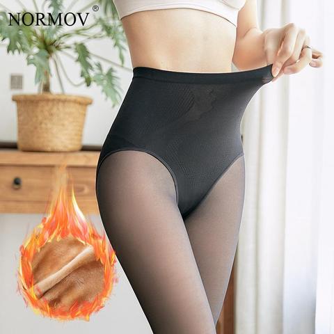 NORMOV femmes collants chauds Push Up taille haute Abdomen épais hiver collants Fitness Slim Fit collants pour les femmes ► Photo 1/6