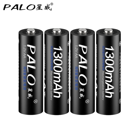 Lot de 4 Batteries rechargeables pour appareil photo, AA 2A aa1300mAh 1.2v NIMH, préchargées ► Photo 1/6