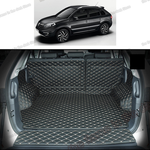 Lsrtw2017 pour renault koleos en cuir tapis de coffre de voiture revêtement de cargaison 2007 2008 2009 2010 2011 2012 2013 2014 2015 samsung qm5 tapis ► Photo 1/3