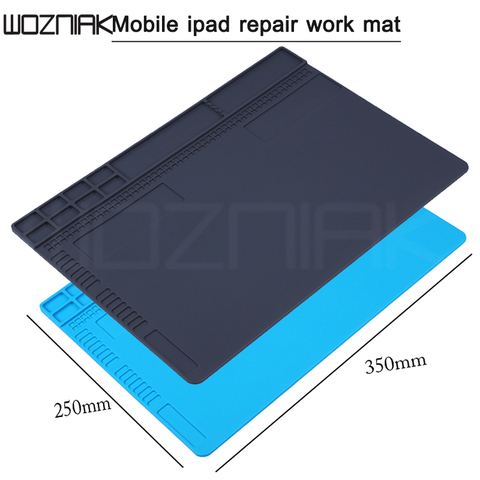 Tapis de réparation d'isolation thermique, 350x250mm, pour poste de travail à souder, plate-forme de Maintenance de soudage en silicone ► Photo 1/6