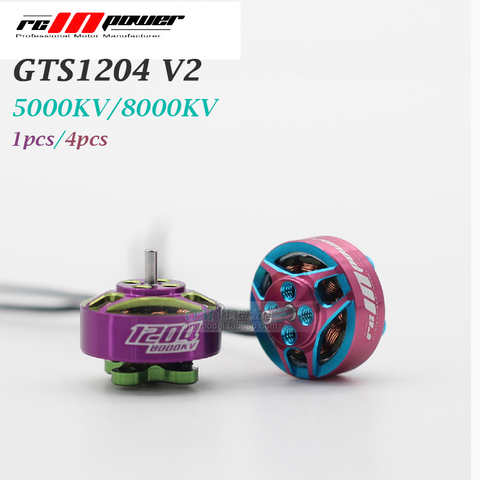 RCinpower – mini moteur sans balais GTS 1204 V2 5000KV/8000KV, 1.5mm 3-4S 6g, mini moteur d'intérieur RC multicopter FPV, 1 ou 4 pièces ► Photo 1/3