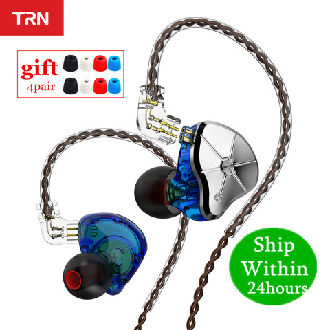 TRN STM 1BA + 1DD pilote hybride dans l'oreille écouteur HIFI moniteur en cours d'exécution écouteurs bouchon d'oreille casque remplaçable câble TRN BA5 VX V90 ST1 ► Photo 1/6