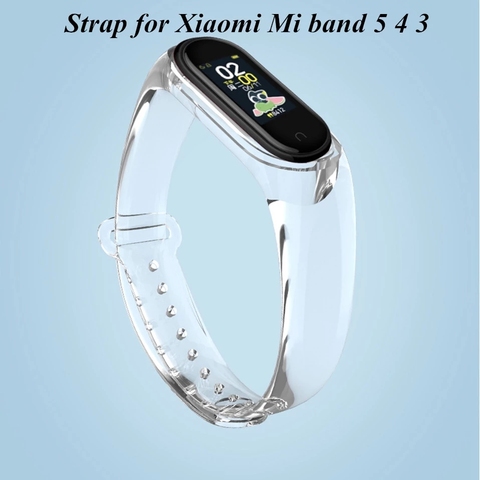 Bracelet de rechange en Silicone Transparent pour Xiaomi Mi Band 5 4 3, en TPU souple ► Photo 1/6