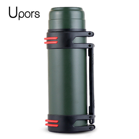 UPORS Thermos 304 acier inoxydable flacon à vide extérieur Portable isolé gobelet avec corde Thermo bouteille 1.6L 2L 2.5L ► Photo 1/6