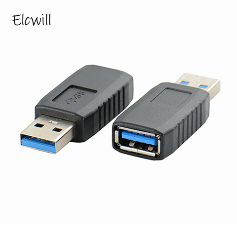 Adaptateur Standard USB 3.0 Type A adaptateur mâle à femelle USB3.0 AM vers AF convertisseur de coupleur pour ordinateur portable noir/bleu ► Photo 1/6