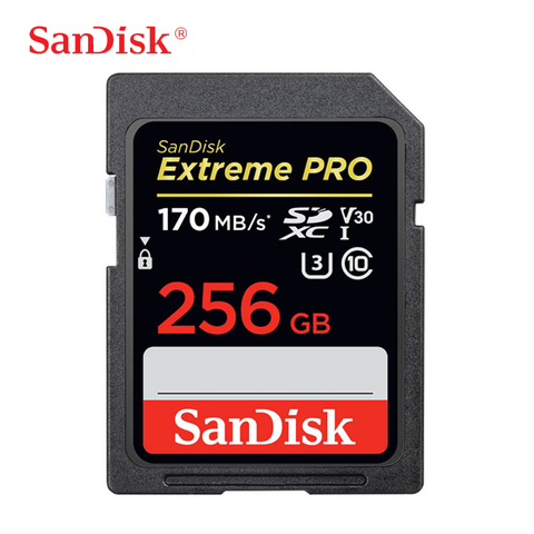 Cartes mémoire SanDisk Extreme Pro UHS-I 64G 128G 256GB SDXC 170 M/S Support de carte mémoire C10, U3, V30, 4K pour appareil photo numérique ► Photo 1/6