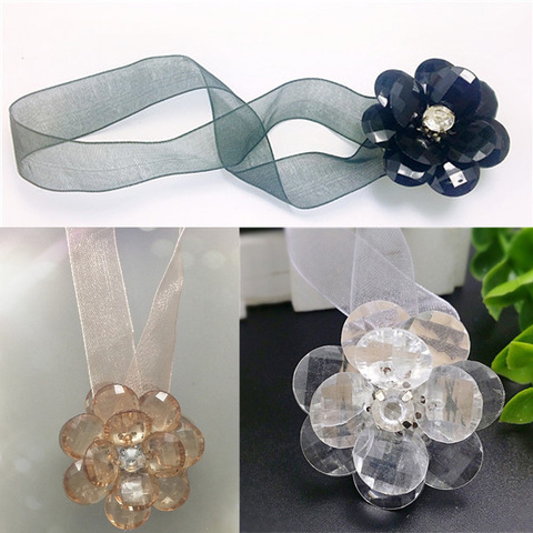 1 pièces porte-fenêtre Portable Clips de rideau rideau boucle fleur forme magnétique embrasses rideaux décor de fenêtre accessoires pour la maison ► Photo 1/6