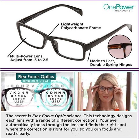 Livraison gratuite nouveau One Power lecteurs haute qualité femmes hommes réglage automatique Bifocal multi-puissance lentille lunettes de lecture + 50 à + 250 ► Photo 1/5