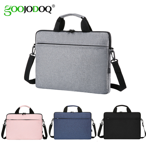 Sac d'ordinateur portable 13.3 14 15.6 pouces étanche housse pour ordinateur portable pour Macbook Air Pro 13 15 ordinateur épaule sac à main porte-documents sacs ► Photo 1/6