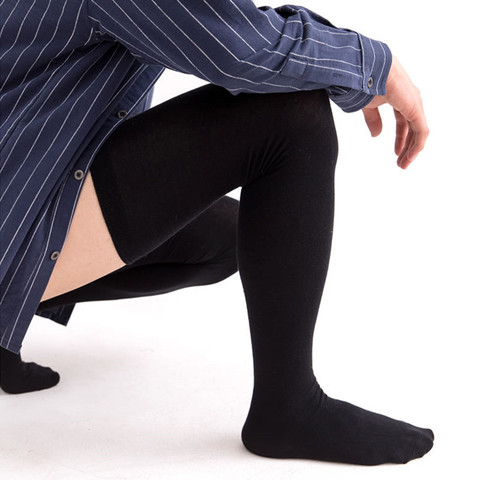 Chaussettes longues en coton pour hommes, chaussettes chaudes pour hommes ► Photo 1/6