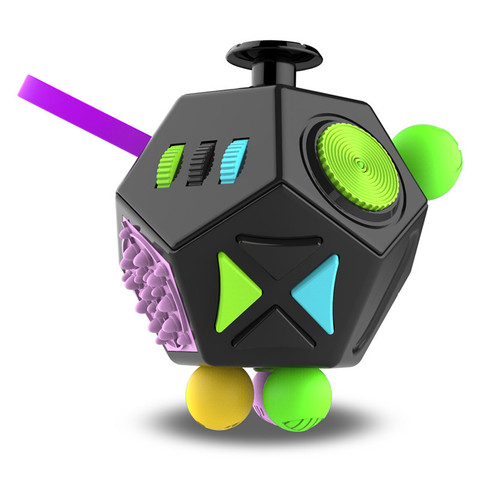 EDC main pour l'autisme tdah soulagement de l'anxiété Focus enfants 12 côtés Anti-Stress magique Stress Fidget jouets ► Photo 1/6