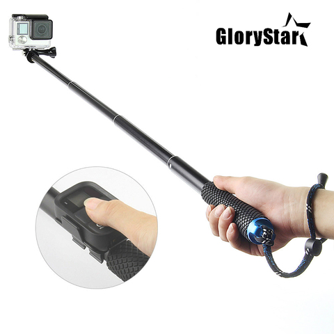 Trépied POV télescopique portable extensible 37 pouces pour GoPro, monopode + support de télécommande Wifi pour GoPro Hero 7 6 5 4 3 + ► Photo 1/6