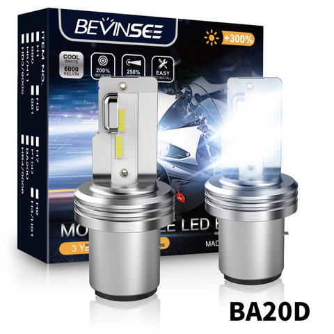 Ampoule de phare de Moto Led, BA20D H6, Anti-éblouissement Ultra Moto, blanc Super lumineux, lampe de tête de Moto 12V 3000LM 36W 6000K ► Photo 1/6