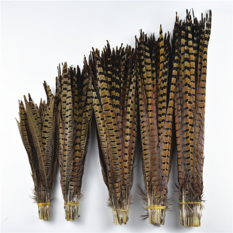 Plumes naturelles de queue de faisan, 25-75CM, 10-30 pouces, pour artisanat, décorations de mariage, bricolage, décor, vente en gros ► Photo 1/6