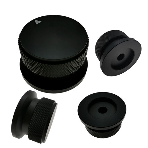 Potentiomètre en alliage d'aluminium boutons amplificateur Audio bouton de réglage 34X20mm-noir ► Photo 1/4