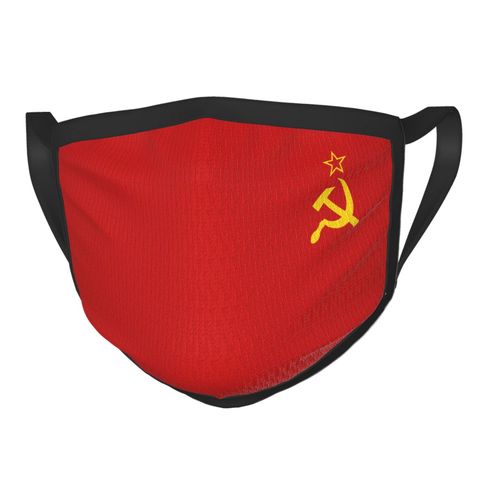 Urss marteau et faucille CCCP drapeau soviétique russe masque facial réutilisable Anti brume masque Anti-poussière couverture de Protection respirateur moufle ► Photo 1/6