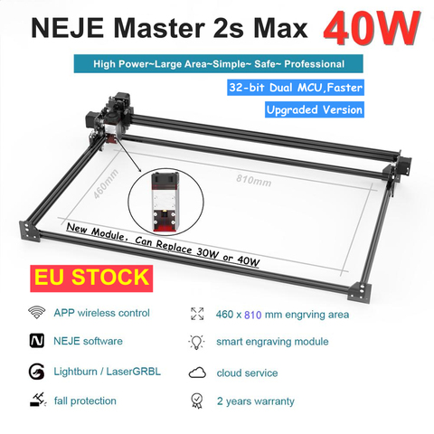 NEJE Master 2s Max 40W CNC Professionnel Haute Puissance Machine De Découpe Laser Machine de Gravure Lightburn-Bluetooth-Contrôle De L'application ► Photo 1/6