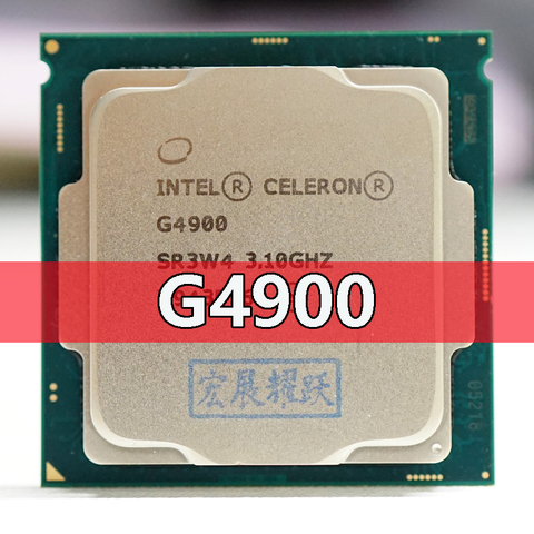 Processeur Intel Pentium pour ordinateur de bureau, G4900 3.1G 512KB, 2 mo de cache, LGA 1151-land FC-LGA, 14 nanomètres, double cœur ► Photo 1/3