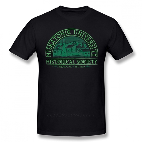 Arkham horreur T-Shirt Miskatonic société historique T-Shirt homme coton T-Shirt mignon surdimensionné imprimé manches courtes T-Shirt ► Photo 1/6