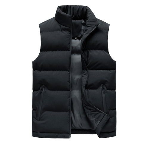 Hommes veste hiver hommes gilet pour duvet coton sans manches veste gilet homme grande taille chaud hommes manteau ► Photo 1/6