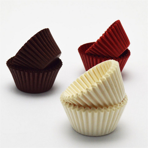 Support pour muffins et Cupcakes en papier chocolat, lot de 500/1000 pièces, boîte à pâtisserie, décoration pour Cupcakes, mariage ► Photo 1/6