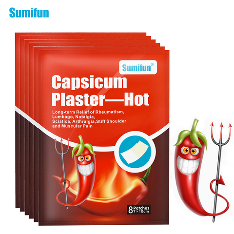 Sumifun 8/24 pièces piment Capsicum plâtre soulagement de la douleur plâtre dos/cou/épaule chinois à base de plantes médical Joint arthrite Patch ► Photo 1/6