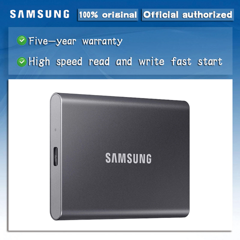 Samsung – disque dur SSD portable T7, USB 500 de Type C, 1 to, 2 to, 3.2 go, Gen2, compatible avec les ordinateurs portables, Original ► Photo 1/6