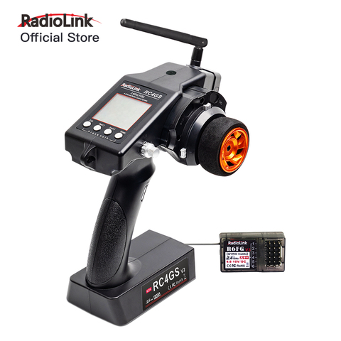 Radiolink-émetteur et récepteur radio RC4GS v2 2.4G 4CH RC, télécommande gyroscopique R6FG ou R7FG, pour voiture, bateau, chenille et camion ► Photo 1/6