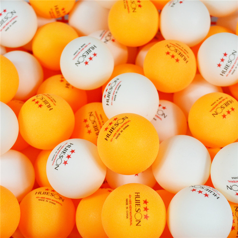Huieson 30 50 100 pièces 3 étoiles 40mm + 2.8g blanc Orange balles de Tennis de Table anglais nouveau matériau balles de Ping-Pong ABS balles d'entraînement ► Photo 1/6