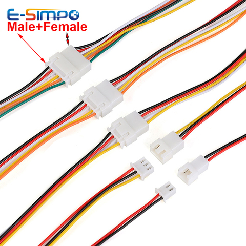 Connecteur de câble JST1.25, 10 pièces, 15cm, PH2.0 XH2.54, 2P 3P 4P 5 P 6 broches, pas de 2.54mm, mâle et femelle ► Photo 1/6