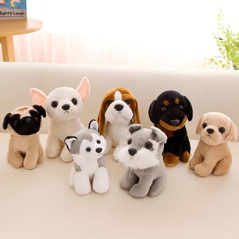 18cm-30CM mignon petit Labrador Chihuahua carlin Rottweiler Basset chien chien doux en peluche peluche poupée jouet cadeau livraison gratuite ► Photo 1/3