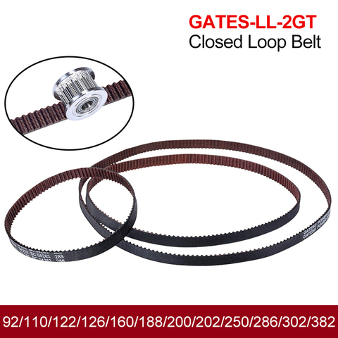 GATES-LL-2GT boucle fermée courroie de distribution GT2 courroie synchrone 6MM en fibre de verre renforcée ceinture 3D imprimante pièces pour Ender3 cr10 Anet ► Photo 1/6