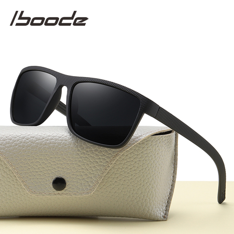 Iboode Vintage sport Style lunettes De soleil polarisées hommes noir conduite carré lunettes De soleil nuances pour femmes luxe UV400 Gafas De Sol ► Photo 1/6