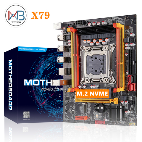 Wovibo – carte mère X79, composant pc, compatible avec processeurs Intel LGA 2011, Socket LGA, M.2, NVME SSD, DDR3, I7, Xeon E5 ► Photo 1/5