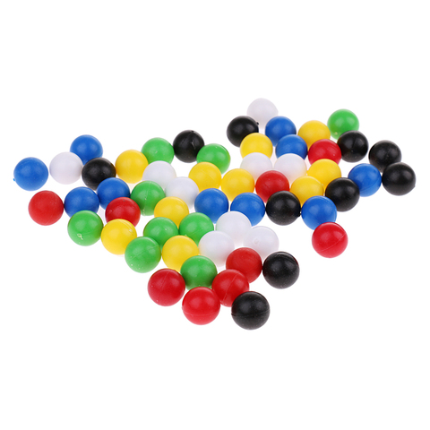 60 pièces petites boules en plastique/perles pour connecter quatre jeu, 1cm de diamètre ► Photo 1/6