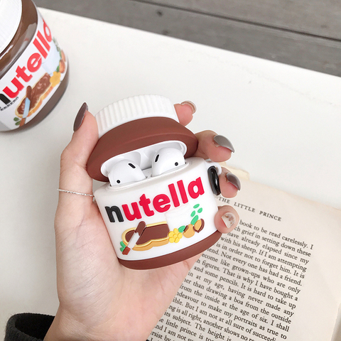 Nutella sauce noisette boîte en conserve pour AirPods 1 2 pro 3 boîte de charge souple silicone antichoc écouteur housse de protection coque ► Photo 1/6