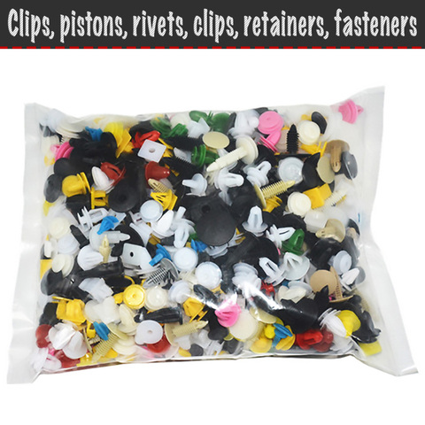 100 pièces Clips, pistolets, rivets, clips, clips, attaches pour la fixation de la garniture de voiture (ensemble mixte) ► Photo 1/6