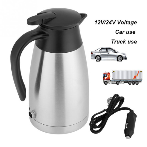 Bouilloire chauffe-eau électrique Portable, 12V/24V, 1000ml, pour voiture, chaudière à eau, théière ► Photo 1/6