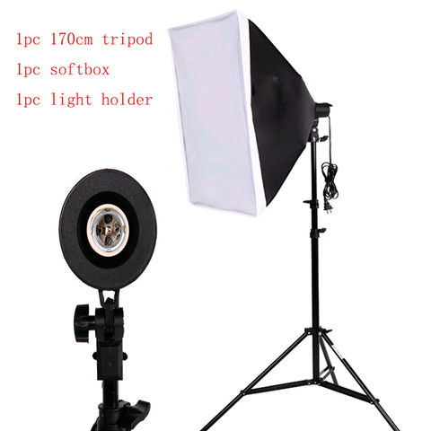 Photographie SoftBox Kit d'éclairage 50x70cm Softbox 80cm support de lumière Photo Studio accessoires Set pour Photo Studio appareil Photo ► Photo 1/6