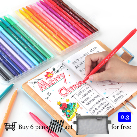 Monami – stylo de dessin coréen à pointe feutrée, 3000 Mm, pour aquarelle, Fineliner, encre de couleur pour scrapbooking, Design, papeterie mignon Kawaii, 0.3 ► Photo 1/6