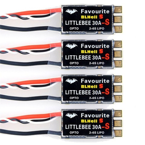 FVT LITTLEBEE – blhelii-s BLHeli_S printemps 20A 2-4 s /30A ESC 2-6 s, prend en charge mulitshot DSHOT Oneshot42 OneShot125 pour QAV-X 214 8 pièces ► Photo 1/6