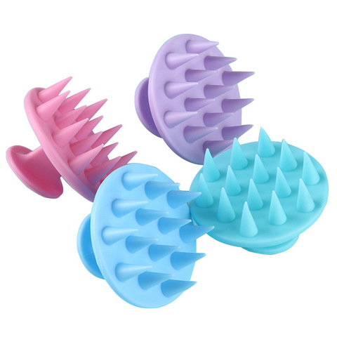 Silicone shampooing cuir chevelu cheveux masseur shampooing Massage peigne bain Massage brosse cuir chevelu masseur cheveux douche brosse peigne soin outil ► Photo 1/6